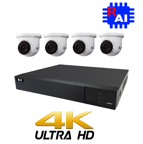 Kit NYX IP-X4P+-2TB 4x 6MP IPD6-28FIQ+ AI cameras